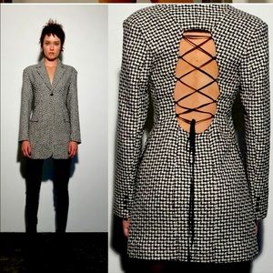Zara houndstooth blazer dress